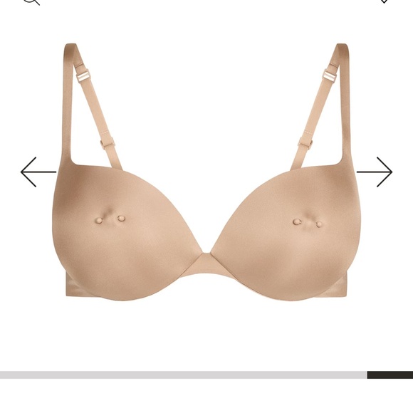 SKIMS pierced nipple bra. Worn once - Picture 3 of 8